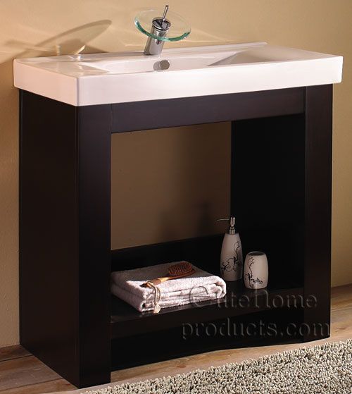 K021 Modern Design Bathroom Vanity W.Black Walnut Color