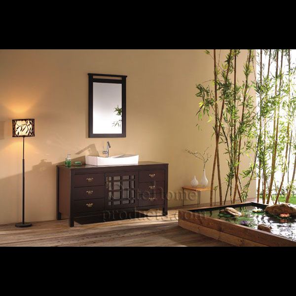 K030 New& Modern Design Bathroom Vanity W.Black Walnut Color